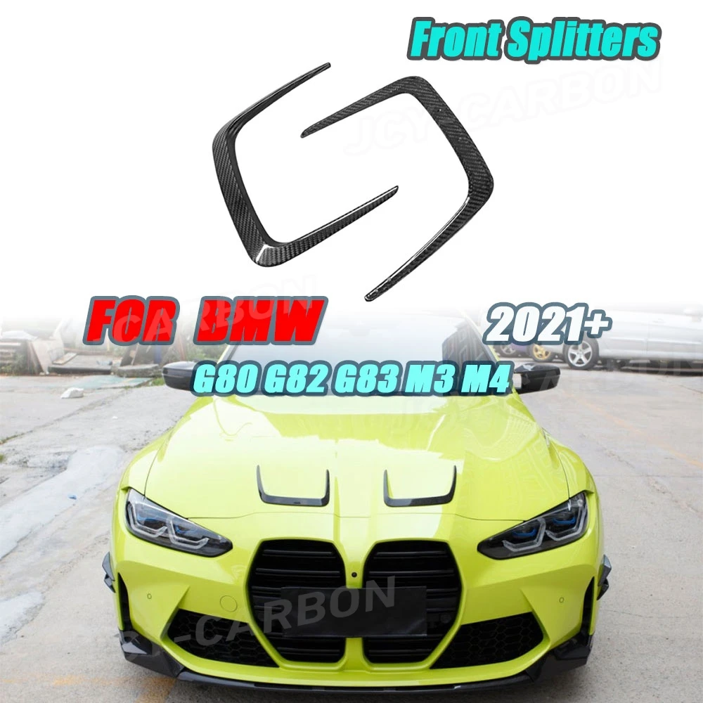 Dry Carbon Fiber Front Engine Hood Fins Canards Bumper Splitters for BMW G80 G82 G83 M3 M4 2021+ Car Decoration Trim Accessories
Dry Carbon Fiber Front Engine Hood Fins Canards Bumper Splitters for BMW G80 G82 G83 M3 M4 2021+ Car Decoration Trim Accessories