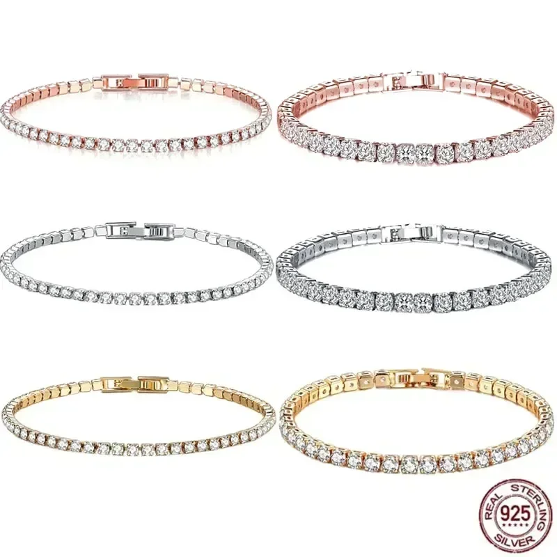 New 925 Pure Silver Rose Gold Bracelet Shining Classic Hip Hop Crystal Tennis Bracelet Women's Jewelry Fashion Wedding Gift
New 925 Pure Silver Rose Gold Bracelet Shining Classic Hip Hop Crystal Tennis Bracelet Women's Jewelry Fashion Wedding Gift