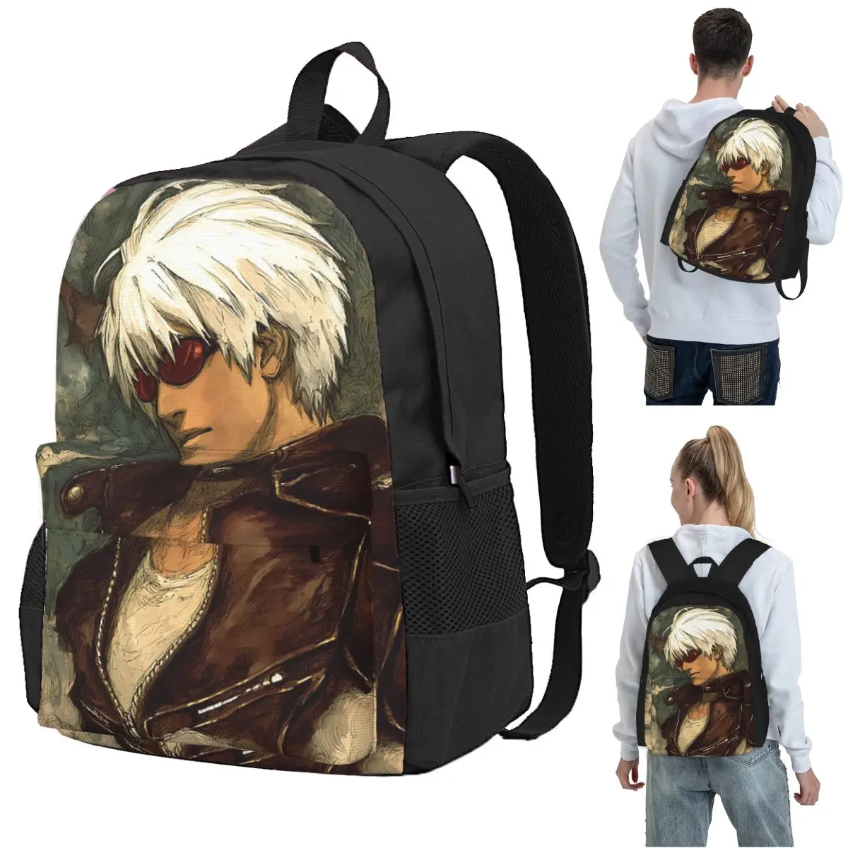 K' KOF Fatal Fury Backpack Student BookBag Children School Bag Laptop Shoulder Bags for Men Women
K' KOF Fatal Fury Backpack Student BookBag Children School Bag Laptop Shoulder Bags for Men Women