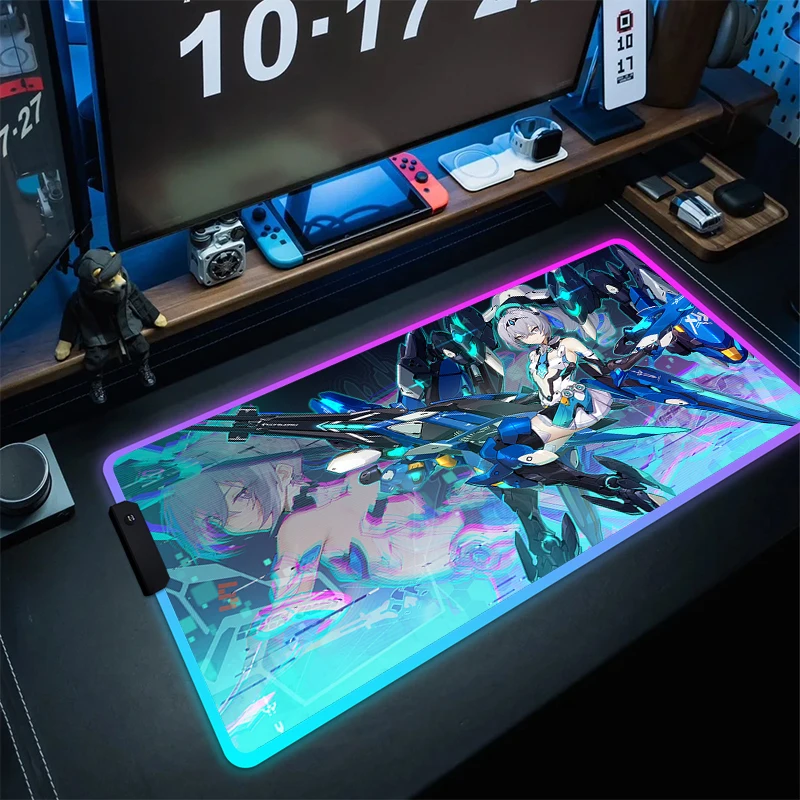 RGB Anime Honkai lmpact 3 Gaming Mouse Pad Bronya Zaychik Large Mousepad With Backlit LED Mouse Mat Anime Rubber Keyboard Mat
RGB Anime Honkai lmpact 3 Gaming Mouse Pad Bronya Zaychik Large Mousepad With Backlit LED Mouse Mat Anime Rubber Keyboard Mat