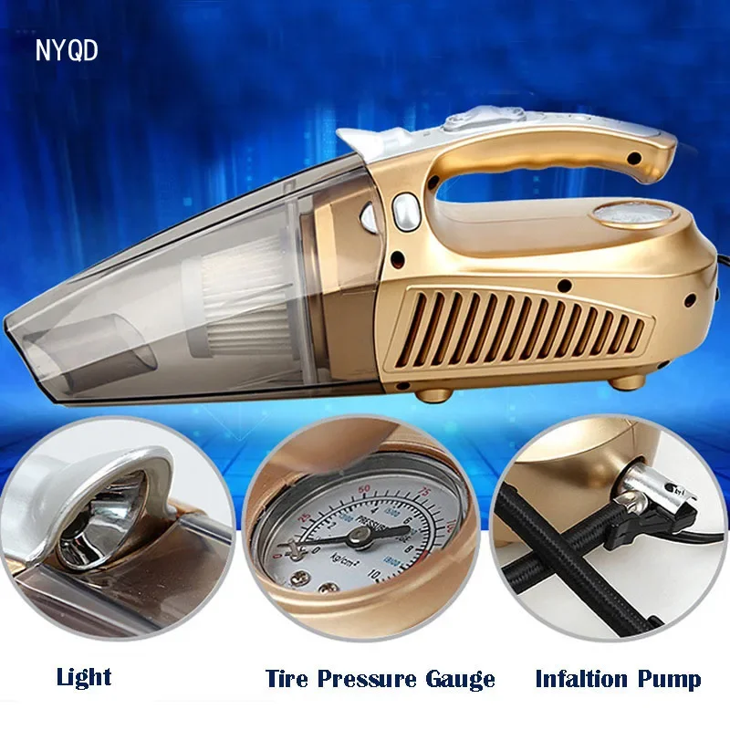 Newest Portable Car Vacuum Cleaner 12V 4 IN 1 High-Power Wet & Dry Dual-use Super Suction Dust Buster with Inflatable Pump
Newest Portable Car Vacuum Cleaner 12V 4 IN 1 High-Power Wet & Dry Dual-use Super Suction Dust Buster with Inflatable Pump