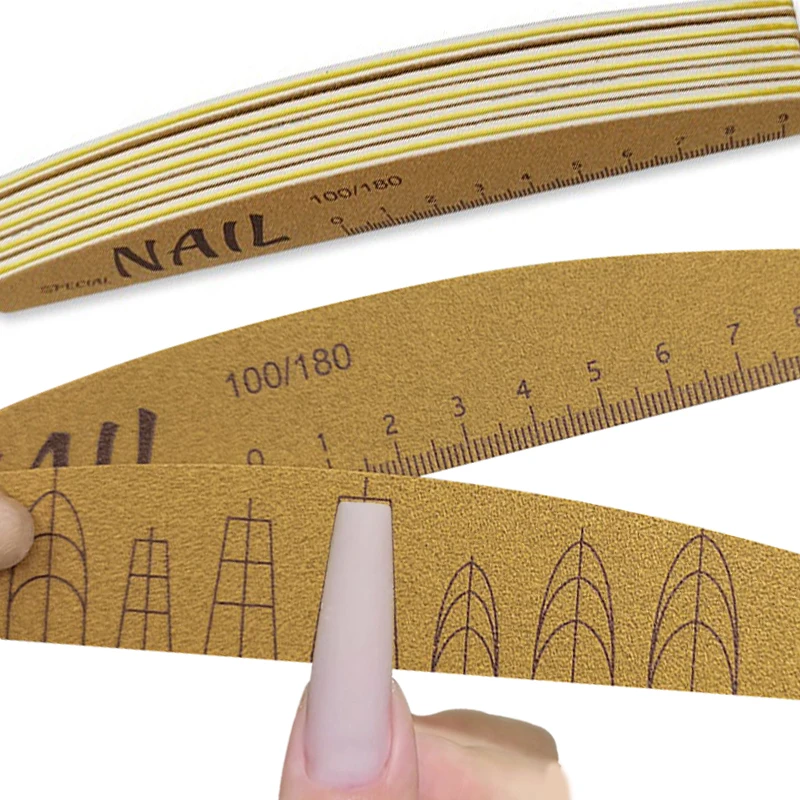 1/3/5Pcs Professional Nail File 80/100/150/180/240 Sandpaper Strong Thick Sanding Half Moon Lime Nail Tools with Scale Line
1/3/5Pcs Professional Nail File 80/100/150/180/240 Sandpaper Strong Thick Sanding Half Moon Lime Nail Tools with Scale Line