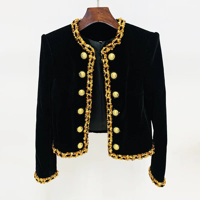 Shiny Gold Sequins Formal Women Suit 1 Piece Blazer Jacket Female Office Lady Business Work Wear Long Sleeve Black Coat
Shiny Gold Sequins Formal Women Suit 1 Piece Blazer Jacket Female Office Lady Business Work Wear Long Sleeve Black Coat