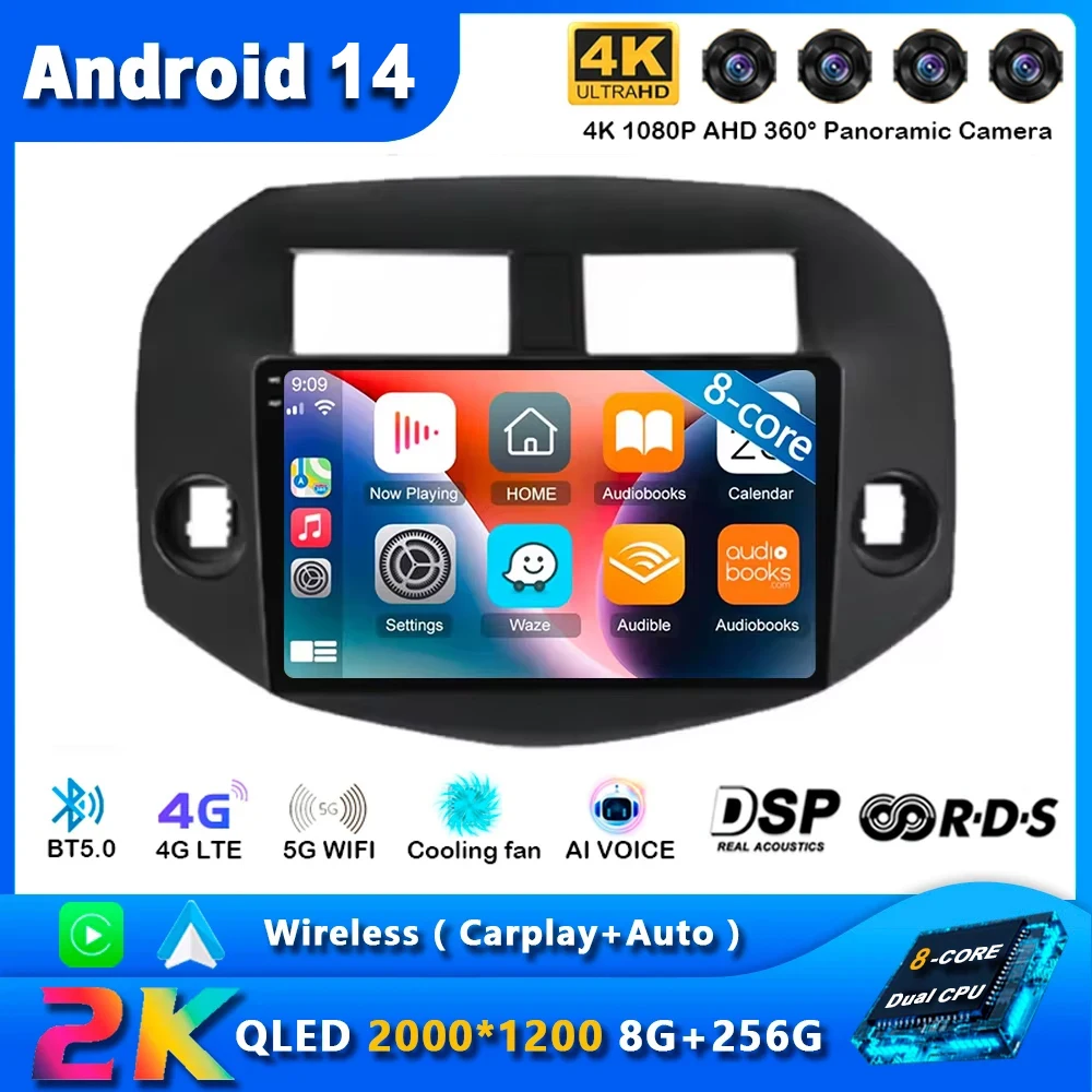 Android 14 For Toyota RAV4 3 XA30 2005 - 2013 Car Radio Multimedia Video Player Navigation 4G GPS No 2din 2 din dvd
Android 14 For Toyota RAV4 3 XA30 2005 - 2013 Car Radio Multimedia Video Player Navigation 4G GPS No 2din 2 din dvd