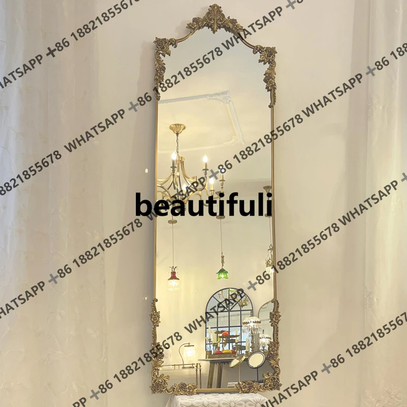 French retro full-body mirror American floor-to-ceiling home living room bedroom European carved fitting mirror
French retro full-body mirror American floor-to-ceiling home living room bedroom European carved fitting mirror