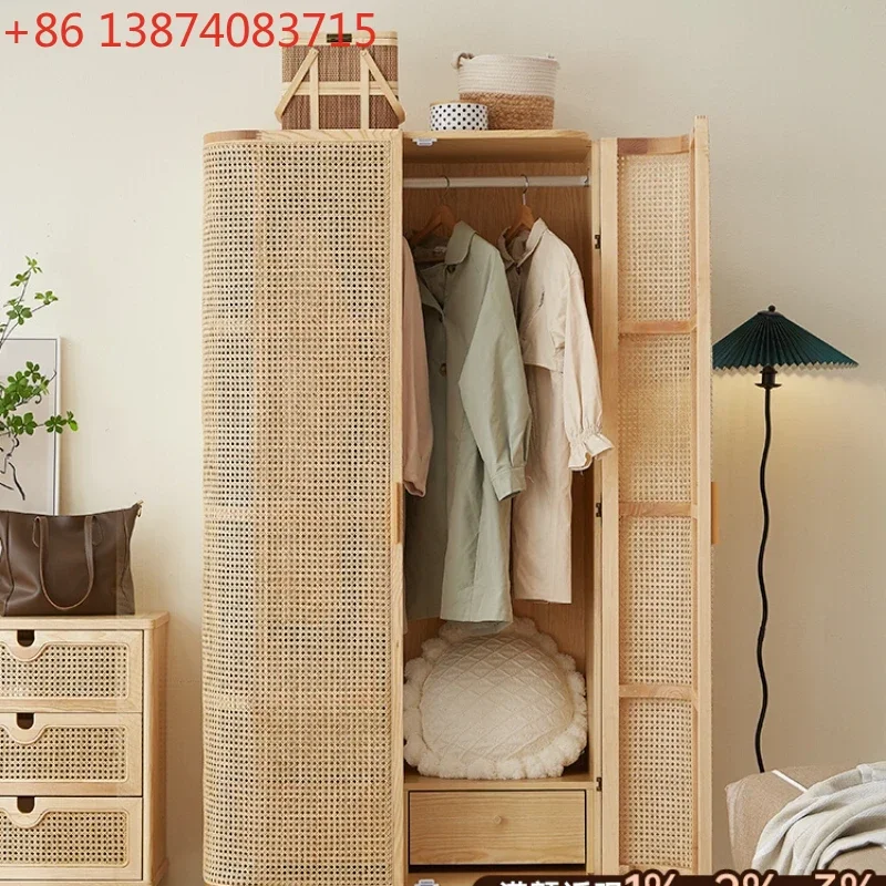 Solid Wood Wardrobe Log Two-Door Small Closet
Solid Wood Wardrobe Log Two-Door Small Closet
