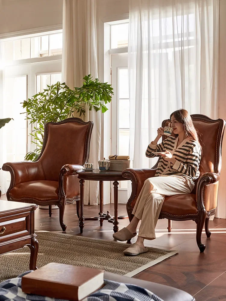 Кресло для отдыха FG40 в американском ретро-стиле из массива красного дерева с натуральной кожей, для гостиной или кабинета, одноместное
Кресло для отдыха FG40 в американском ретро-стиле из массива красного дерева с натуральной кожей, для гостиной или кабинета, одноместное