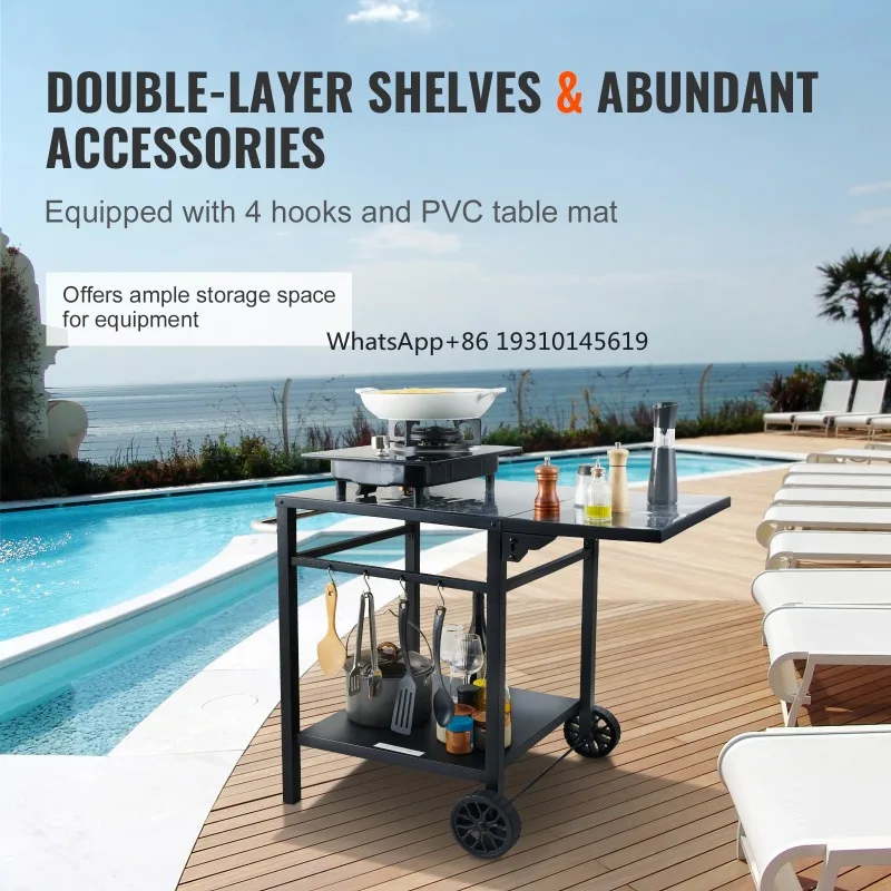 【From China】SucceBuy Dining Cart Table With Double-Shelf BBQ Movable Food Table Foldable Pizza Oven Stand Iron/stainless Steel T
【From China】SucceBuy Dining Cart Table With Double-Shelf BBQ Movable Food Table Foldable Pizza Oven Stand Iron/stainless Steel T