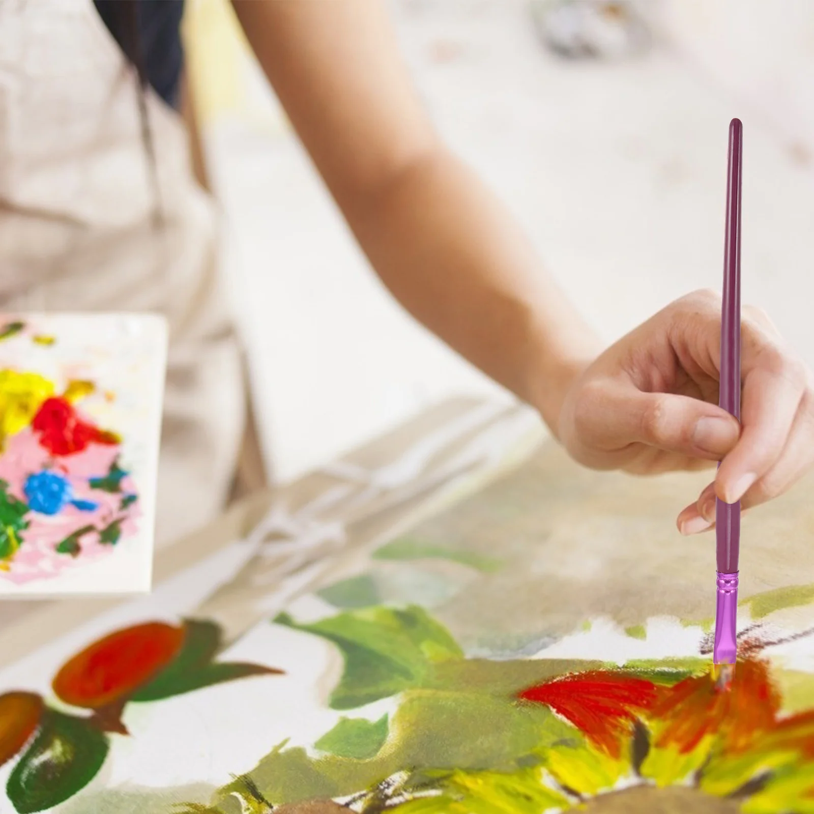 12Pcs Kids Drawing Brush Set Wooden Watercolor Painting Brushes Flat Tip for Art Craft Oil Watercolor Use Light Child
12Pcs Kids Drawing Brush Set Wooden Watercolor Painting Brushes Flat Tip for Art Craft Oil Watercolor Use Light Child