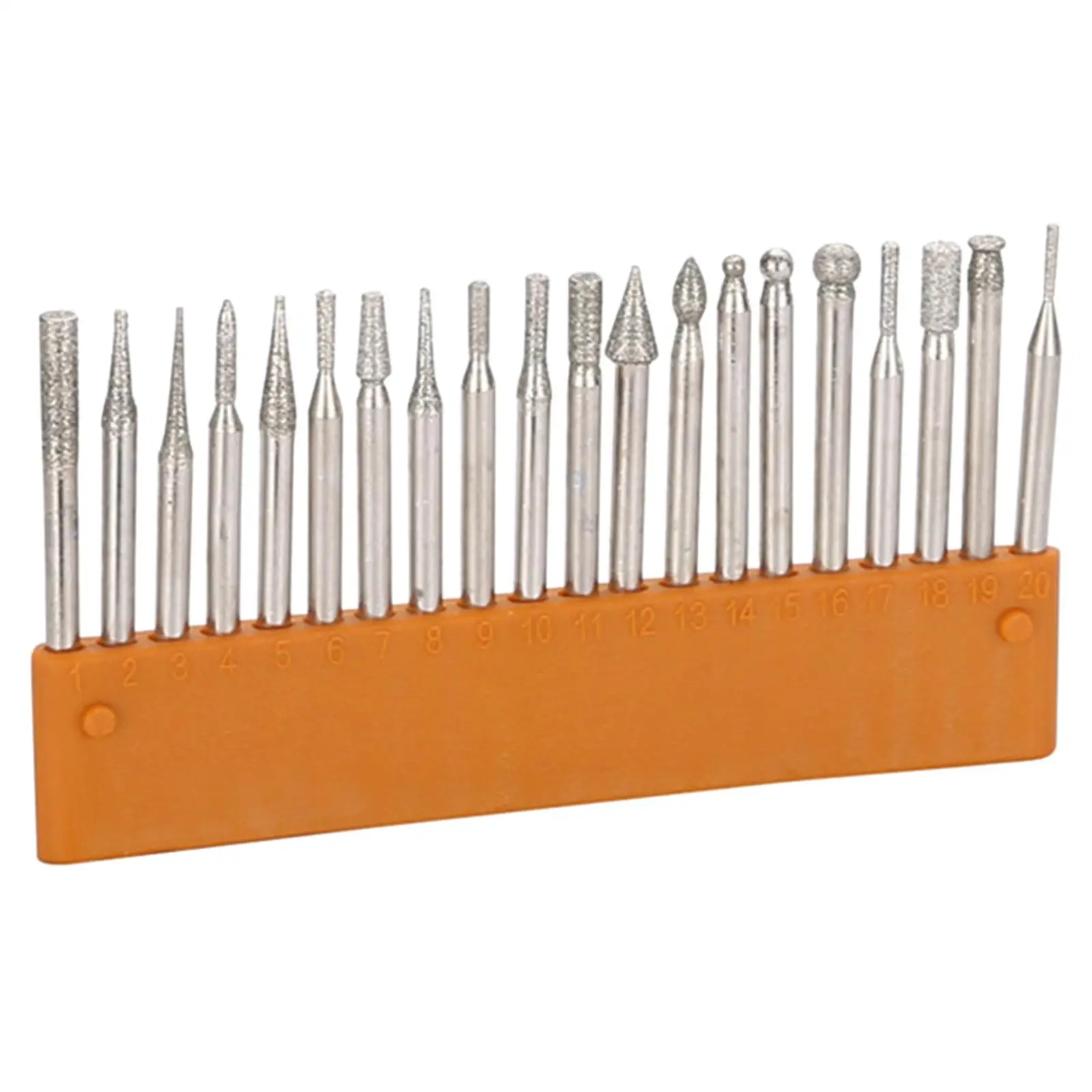 20Pcs Diamond Burr Drill Set Rotary Carving Tool Accessories
20Pcs Diamond Burr Drill Set Rotary Carving Tool Accessories