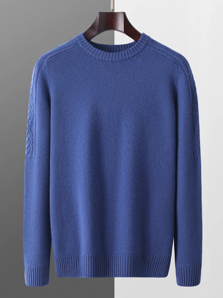 100% Pure Wool Sweater Men's O-neck Pullover Jacquard Shoulder Cashmere Autumn Winter Thick Retro Casual Knitwear Clothing Tops
100% Pure Wool Sweater Men's O-neck Pullover Jacquard Shoulder Cashmere Autumn Winter Thick Retro Casual Knitwear Clothing Tops