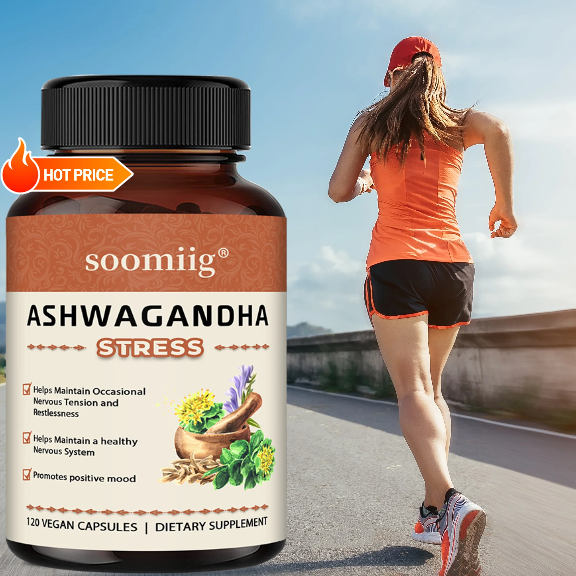 Organic Ashwagandha Root Capsules, Support Stress Relief, Positive Mood, Deep Sleep, Daily Energy & Cognitive Wellness
Organic Ashwagandha Root Capsules, Support Stress Relief, Positive Mood, Deep Sleep, Daily Energy & Cognitive Wellness