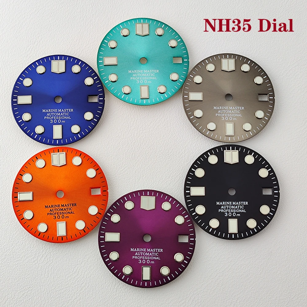NH35 dial 28.5mm Watch dial green luminous dial Suitable for NH35 NH36 movement watch accessories Watch repair tool
NH35 dial 28.5mm Watch dial green luminous dial Suitable for NH35 NH36 movement watch accessories Watch repair tool