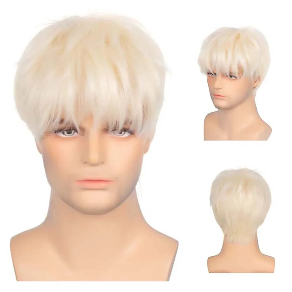 Synthetic Pale Gold Hair Mens Wig Cosplay Short Curly Wig for Man Wigs for Men Halloween Costume
Synthetic Pale Gold Hair Mens Wig Cosplay Short Curly Wig for Man Wigs for Men Halloween Costume