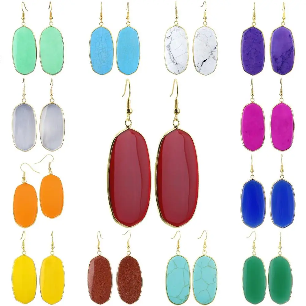 TUMBEELLUWA Rainbow Oval Crystal Stone Dangle Oval Drop Hooking Earrings Healing Chakra Gold Color Women's Jewelry
TUMBEELLUWA Rainbow Oval Crystal Stone Dangle Oval Drop Hooking Earrings Healing Chakra Gold Color Women's Jewelry
