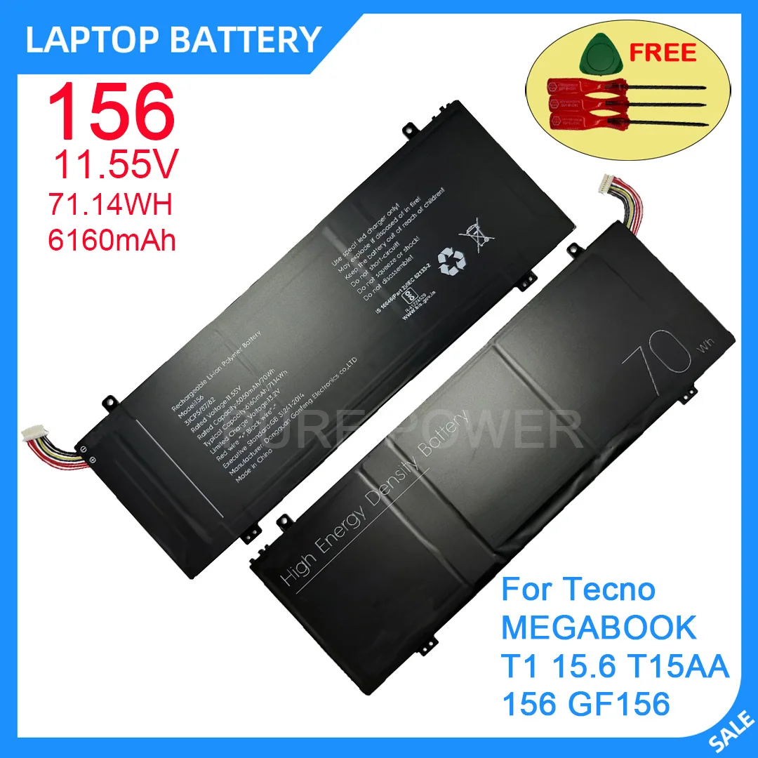 Новый аккумулятор для ноутбука 156 11.55V 71.14WH 6160mAh высокого качества для Tecno MEGABOOK T1 15.6 T15AA 156 GF156
Новый аккумулятор для ноутбука 156 11.55V 71.14WH 6160mAh высокого качества для Tecno MEGABOOK T1 15.6 T15AA 156 GF156