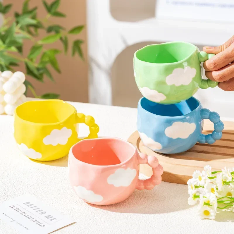 Cute Ceramic Mugs Cloud Heart Pattern Coffee Cups Flower Milk Tea Cup 300ML Drinkware Kitchen
Cute Ceramic Mugs Cloud Heart Pattern Coffee Cups Flower Milk Tea Cup 300ML Drinkware Kitchen