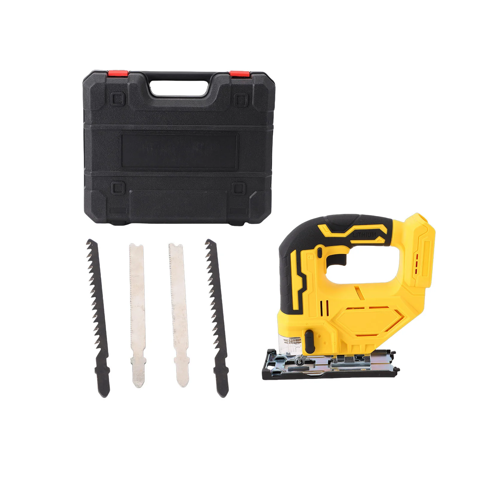 Lithium Electric Jig Saw with LED Light Cordless Jig Saw for Wood Plastic 0-45 Degree Bevel Cutting 4 Orbital Settings Yellow
Lithium Electric Jig Saw with LED Light Cordless Jig Saw for Wood Plastic 0-45 Degree Bevel Cutting 4 Orbital Settings Yellow