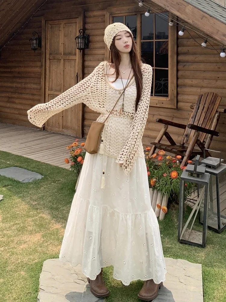 plus Size Women's Summer New Sle High Waist Knitted Long Sve Vest Top And f Skirt Set Comfortable Breathable Faionable
plus Size Women's Summer New Sle High Waist Knitted Long Sve Vest Top And f Skirt Set Comfortable Breathable Faionable