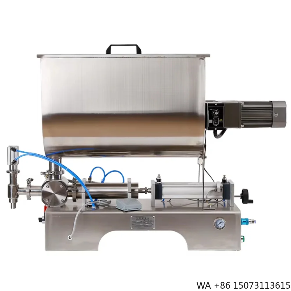 Semi Automatic Pneumatic Peanut Butter Paste Filler with Horizontal Mixer for Honey Sauce
Semi Automatic Pneumatic Peanut Butter Paste Filler with Horizontal Mixer for Honey Sauce