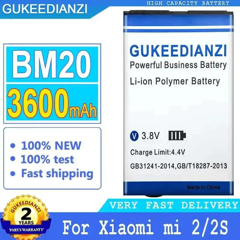 For Xiaomi MI 2 2S mi2 mi2S Long-Lasting Performance Mobile Phone Battery High Capacity 3600mAh BM20
For Xiaomi MI 2 2S mi2 mi2S Long-Lasting Performance Mobile Phone Battery High Capacity 3600mAh BM20