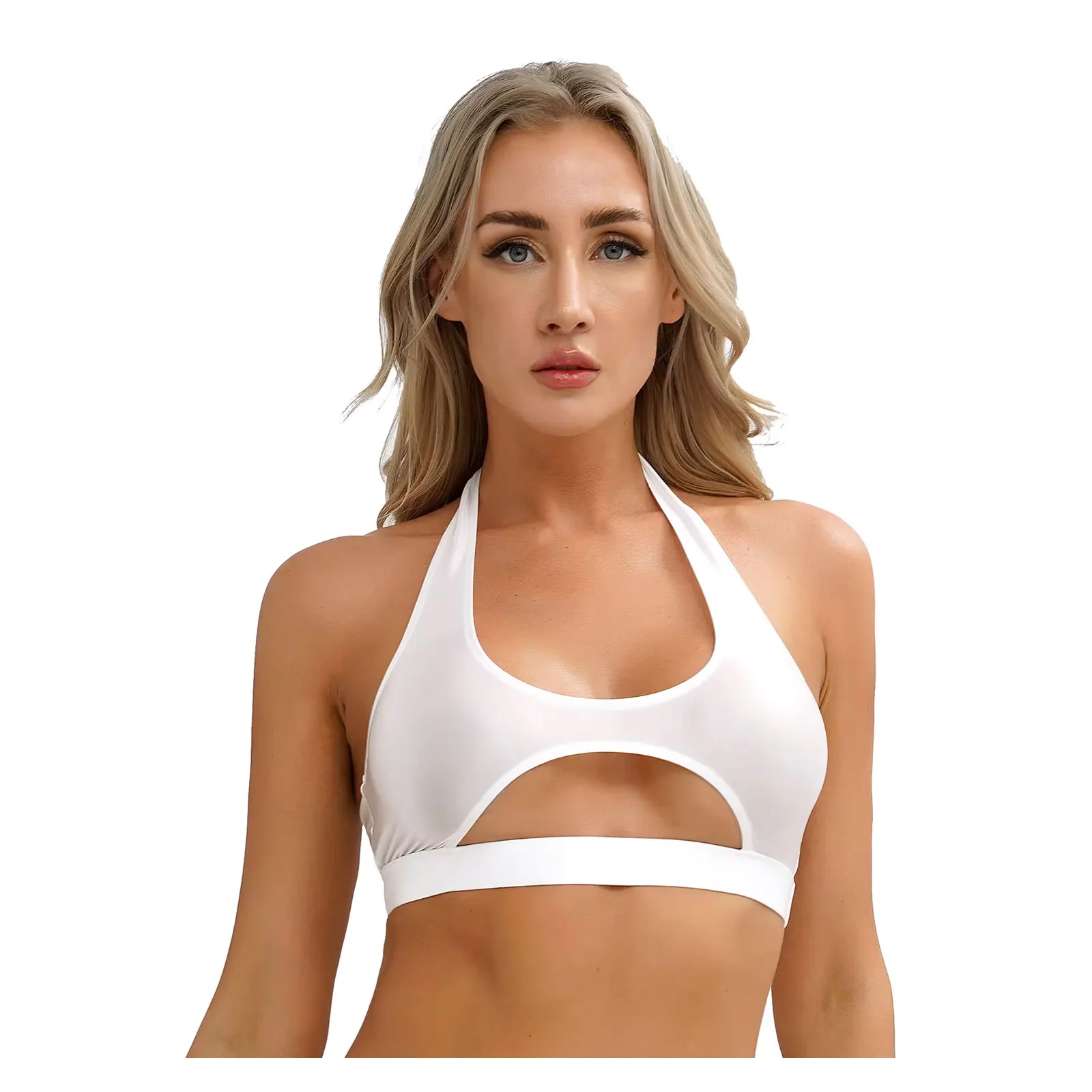 Women Glossy Sleeveless Crop Top Oil Shiny Cutout Sports Fitness T-shirt Tee Workout Cheer Booty Dance Tops Sexy Party Clubwear
Women Glossy Sleeveless Crop Top Oil Shiny Cutout Sports Fitness T-shirt Tee Workout Cheer Booty Dance Tops Sexy Party Clubwear