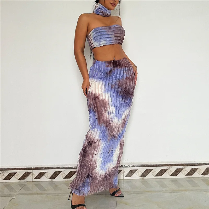 2025 New Summer Fashion Contrasting Color Cover Neck Sleeveless Chest Wrap Back Slim Dress Set Three-piece Temperament Sexy
2025 New Summer Fashion Contrasting Color Cover Neck Sleeveless Chest Wrap Back Slim Dress Set Three-piece Temperament Sexy