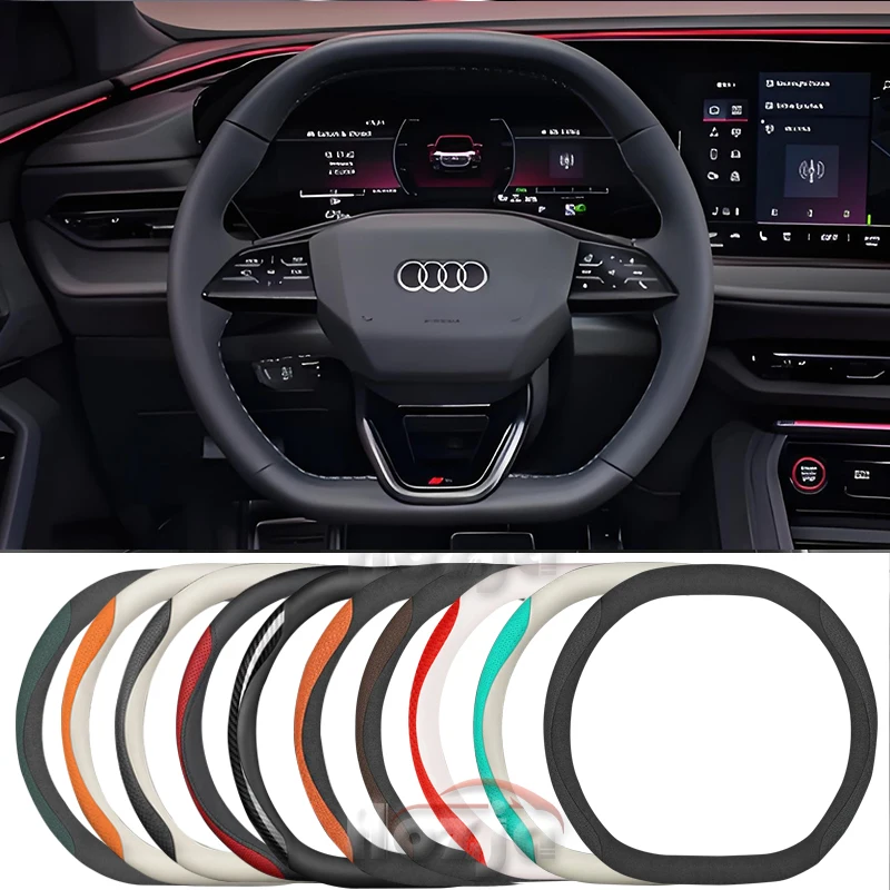 Leather Car Steering Wheel Cover for Audi Q6L e-tron 2025 Non-slip Car-styling Auto Accessories
Leather Car Steering Wheel Cover for Audi Q6L e-tron 2025 Non-slip Car-styling Auto Accessories