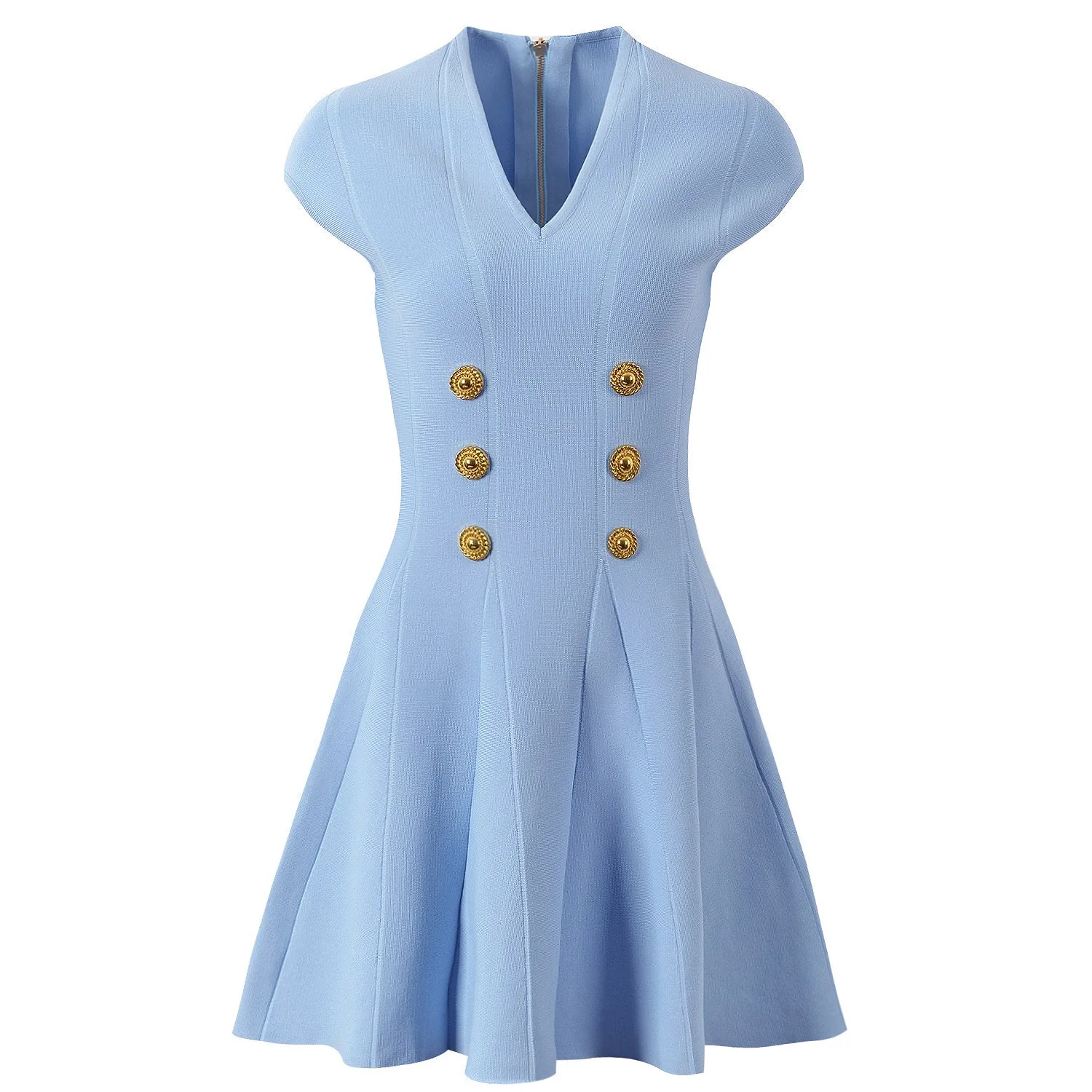 BluWin 2025 Elegant Double-Breasted Blazer Dress – Short Sleeve V-Neck A-Line Mini Dress, Chic Office Lady Outfit
BluWin 2025 Elegant Double-Breasted Blazer Dress – Short Sleeve V-Neck A-Line Mini Dress, Chic Office Lady Outfit