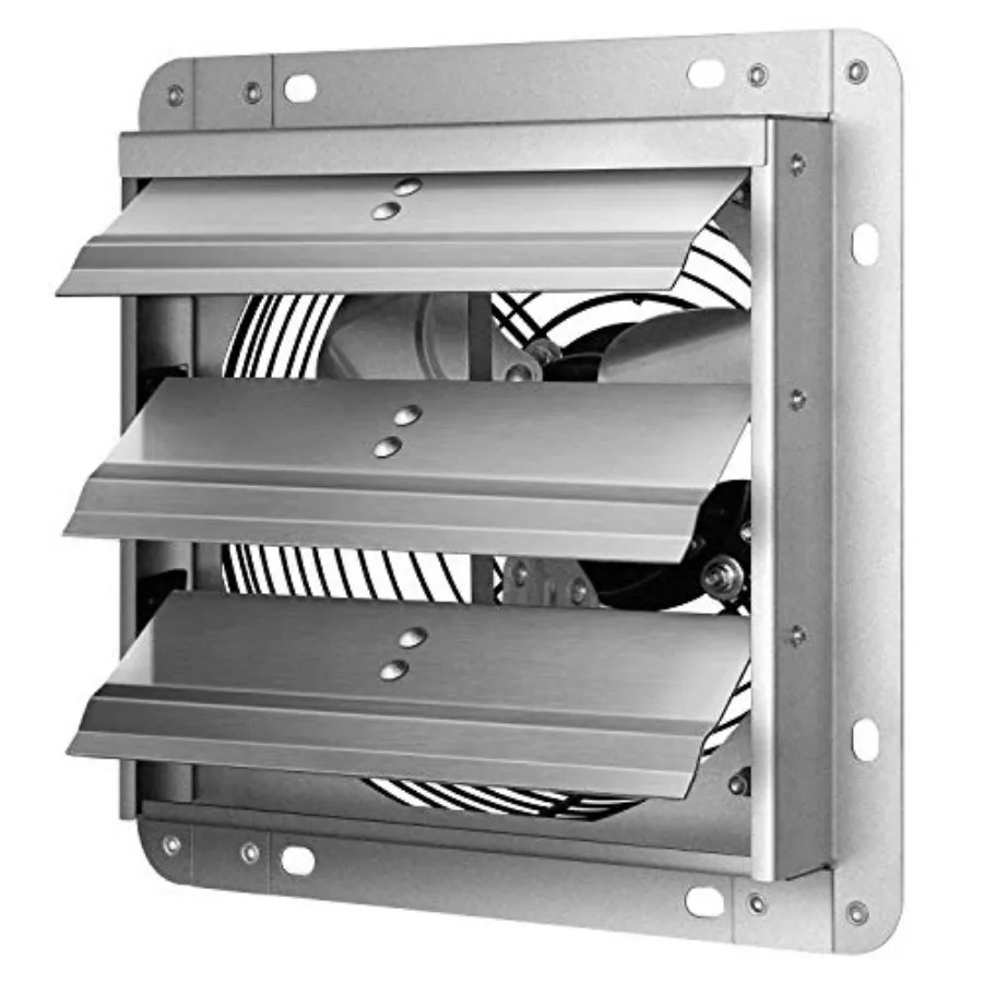 14 Inch Wall Mounted Shutter Aluminum Exhaust Fan, 1600 RPM, 1000 CFM, for Attic, Garage, Louvered Vent, Plant, Greenhouse, Sil
14 Inch Wall Mounted Shutter Aluminum Exhaust Fan, 1600 RPM, 1000 CFM, for Attic, Garage, Louvered Vent, Plant, Greenhouse, Sil