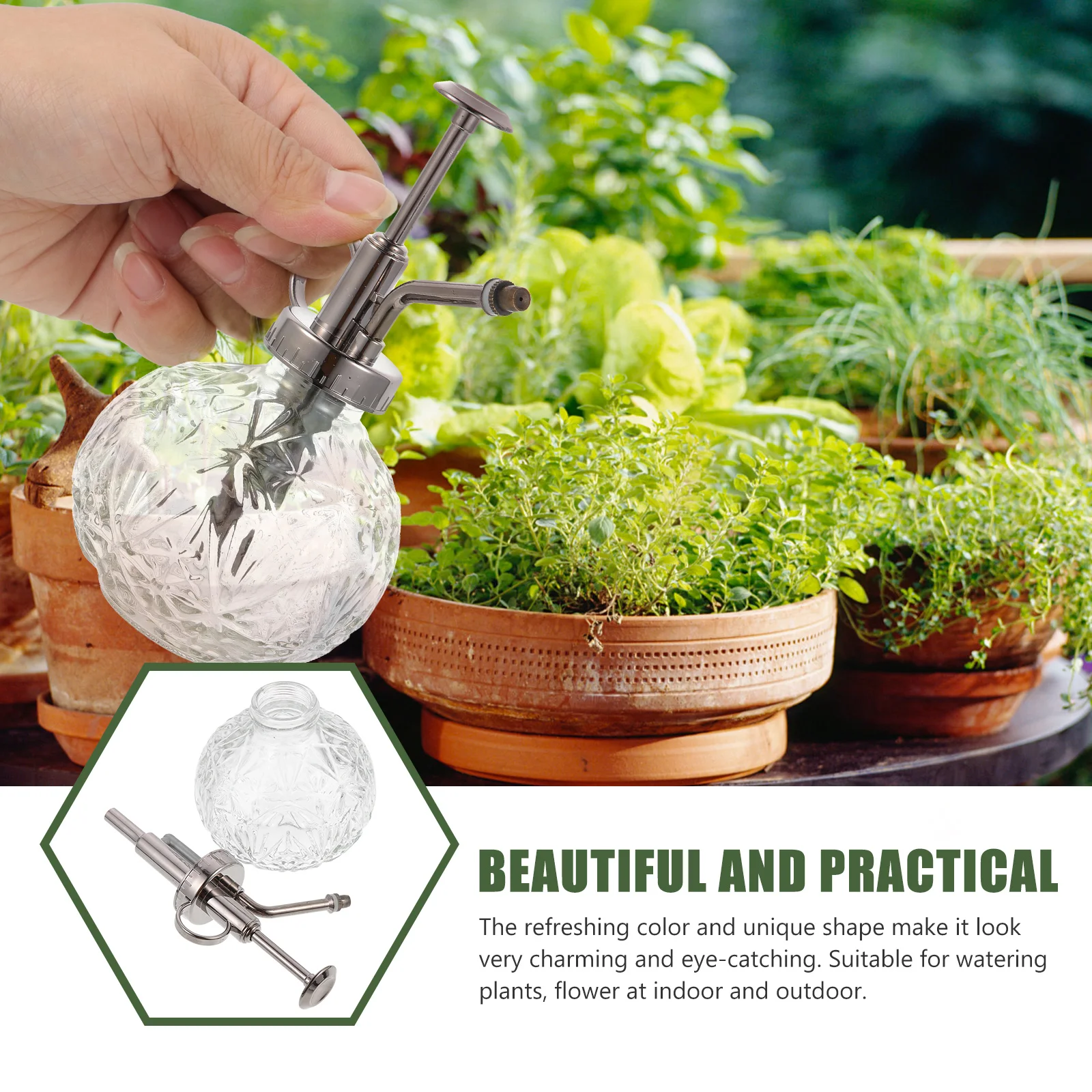Glass Watering Can for Small Plants Bonsai Succulents Garden Deskplants Precise Flow Control Retro Design
Glass Watering Can for Small Plants Bonsai Succulents Garden Deskplants Precise Flow Control Retro Design