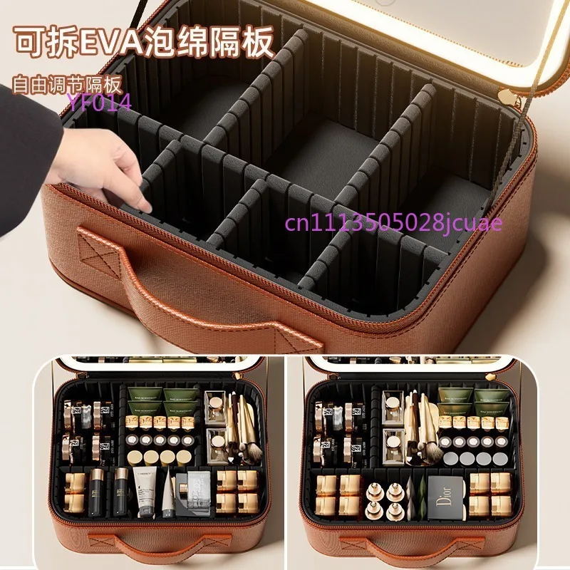 LED Lighted Cosmetic Bag with Mirror, Large Capacity Portable Removable Makeup Storage Case
LED Lighted Cosmetic Bag with Mirror, Large Capacity Portable Removable Makeup Storage Case