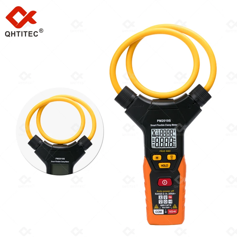 QHTITEC PM2019S Flexible Clamp Meter 3000A AC Current Voltage Tester Auto Range Clamp Multimeter
QHTITEC PM2019S Flexible Clamp Meter 3000A AC Current Voltage Tester Auto Range Clamp Multimeter