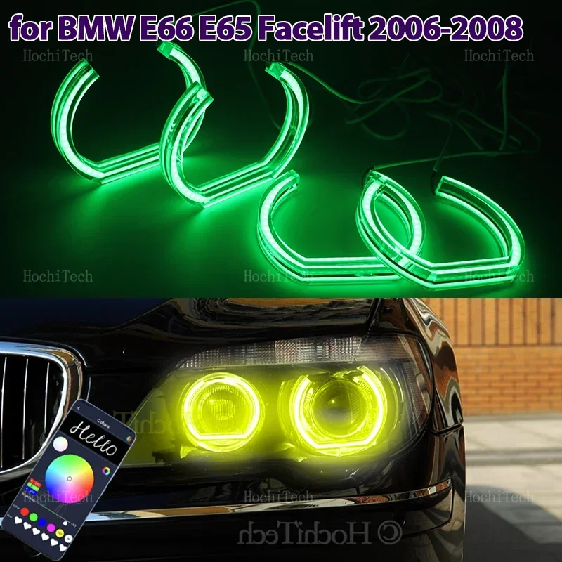 APP Remote control RGB Ring Angel Eyes LED Light Rings for BMW 7 series E65 E66 facelift 745i 745Li 760Li 760i 2006-2008
APP Remote control RGB Ring Angel Eyes LED Light Rings for BMW 7 series E65 E66 facelift 745i 745Li 760Li 760i 2006-2008
