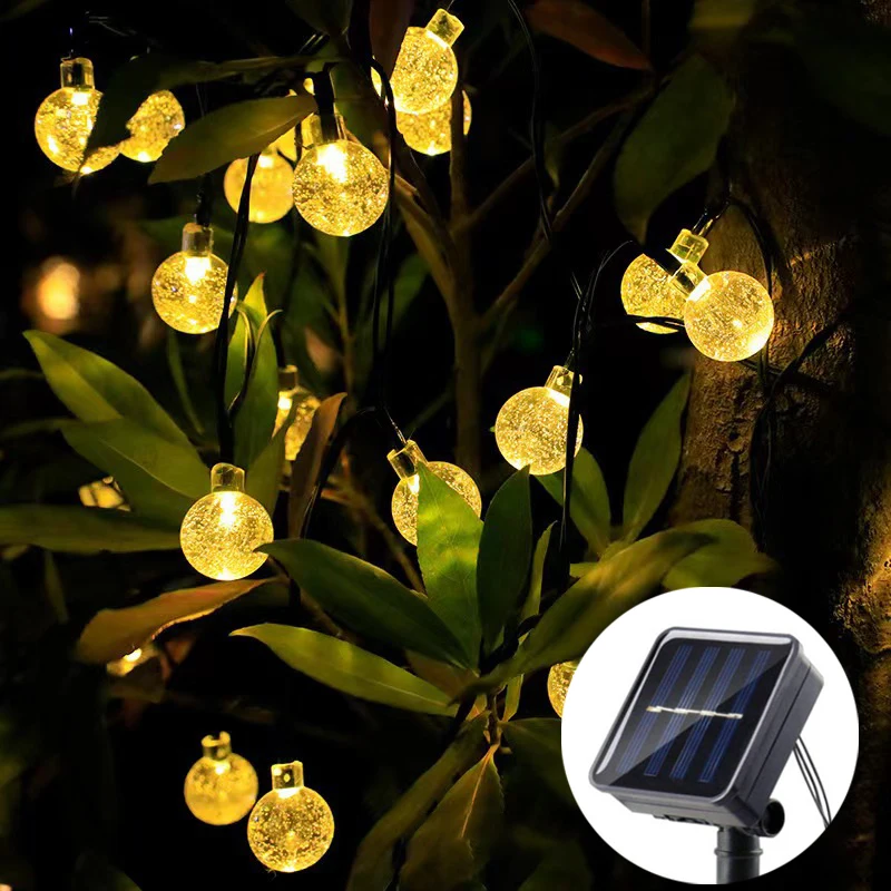 20/50/100EDs Solar String Lights Outdoor Crystal Globe Bee Garland Lamp with 8 Modes Christmas Tree Wedding Garden Decoraiton
20/50/100EDs Solar String Lights Outdoor Crystal Globe Bee Garland Lamp with 8 Modes Christmas Tree Wedding Garden Decoraiton