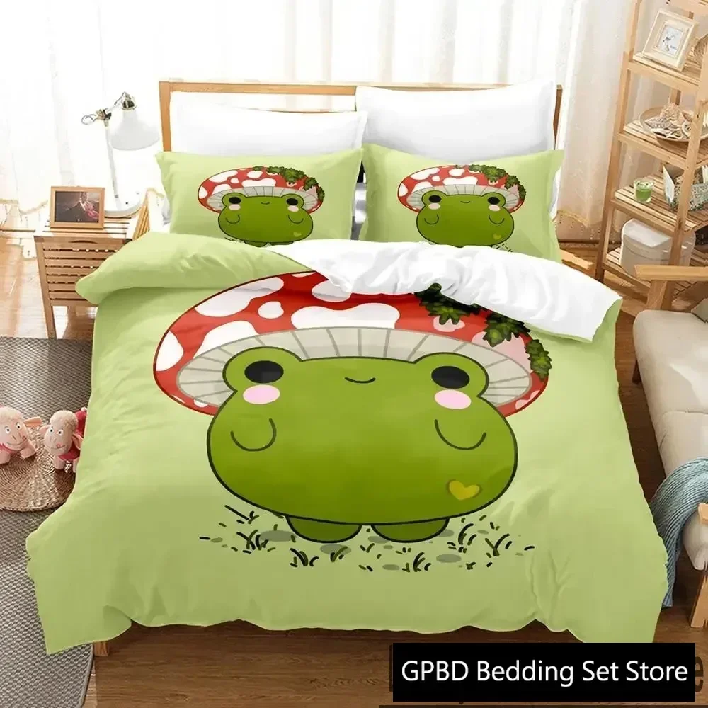 Cartoon Cottagecore Frog Mushroom Bedding Set Duvet Cover Bed Set Quilt Cover Pillowcase Comforter king Queen Size Boys Adult
Cartoon Cottagecore Frog Mushroom Bedding Set Duvet Cover Bed Set Quilt Cover Pillowcase Comforter king Queen Size Boys Adult