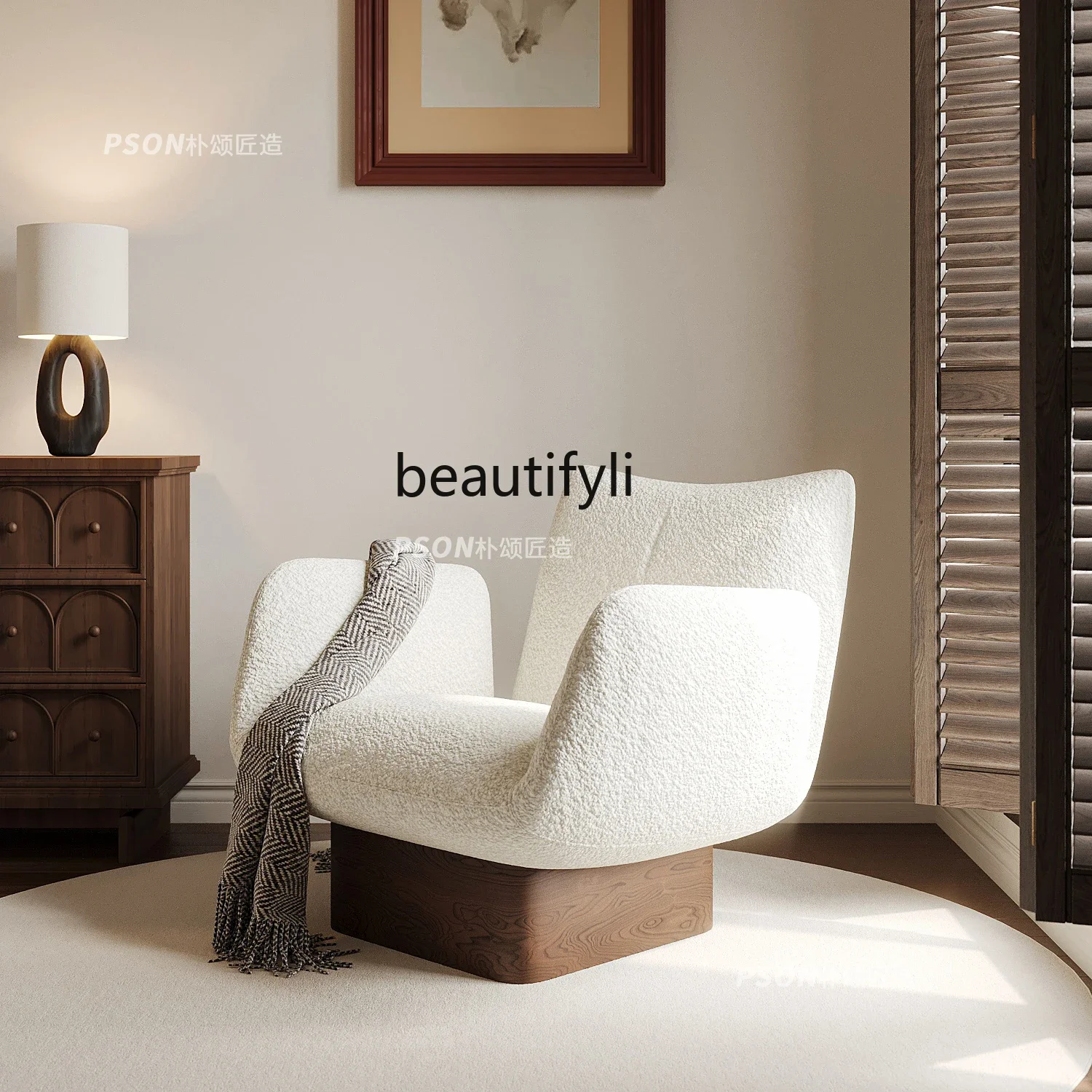 C Solid wood casual sofa chair Middle ancient wabi-sandy retro recliner in the living room Reception single chair
C Solid wood casual sofa chair Middle ancient wabi-sandy retro recliner in the living room Reception single chair