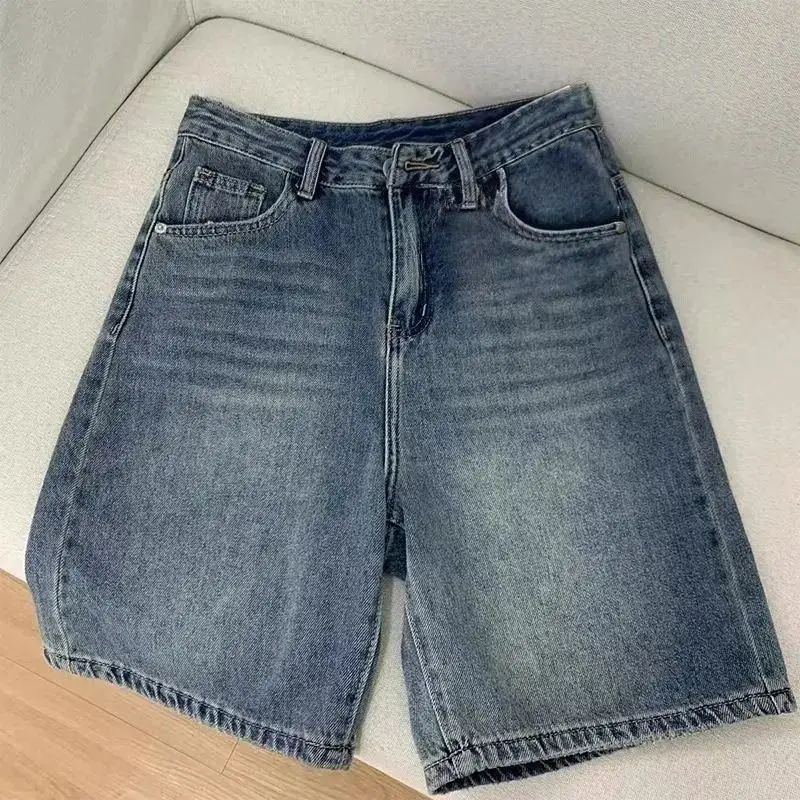 Spring Summer Women's Casual Wide Leg Denim orts Faionable Fem Loose Fit Jeans Pants for Ladies
Spring Summer Women's Casual Wide Leg Denim orts Faionable Fem Loose Fit Jeans Pants for Ladies