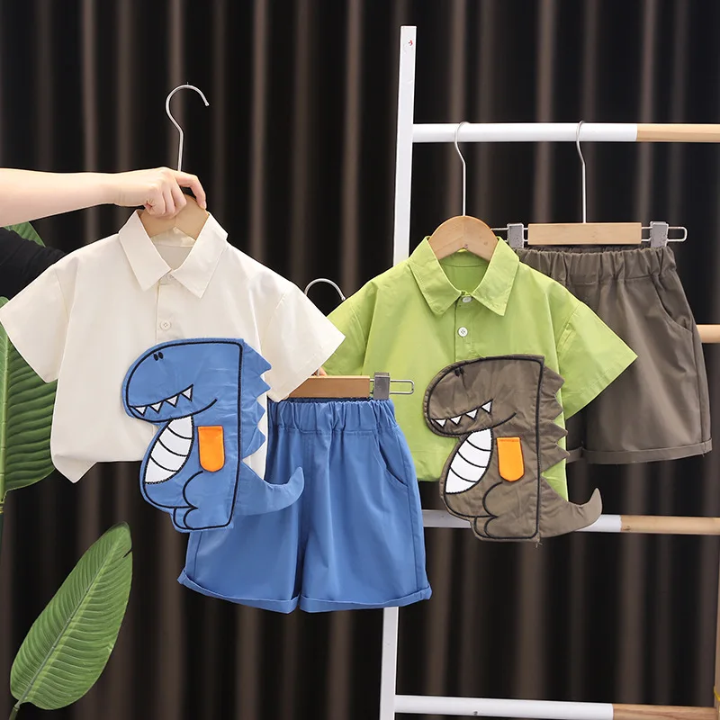 Kids Baby Boy 2 Piece Set 2024 Summer Dinosaur Patch Turn-down Collar Short Sleeve Shirts and Shorts Infant Boys Clothes Outfits
Kids Baby Boy 2 Piece Set 2024 Summer Dinosaur Patch Turn-down Collar Short Sleeve Shirts and Shorts Infant Boys Clothes Outfits