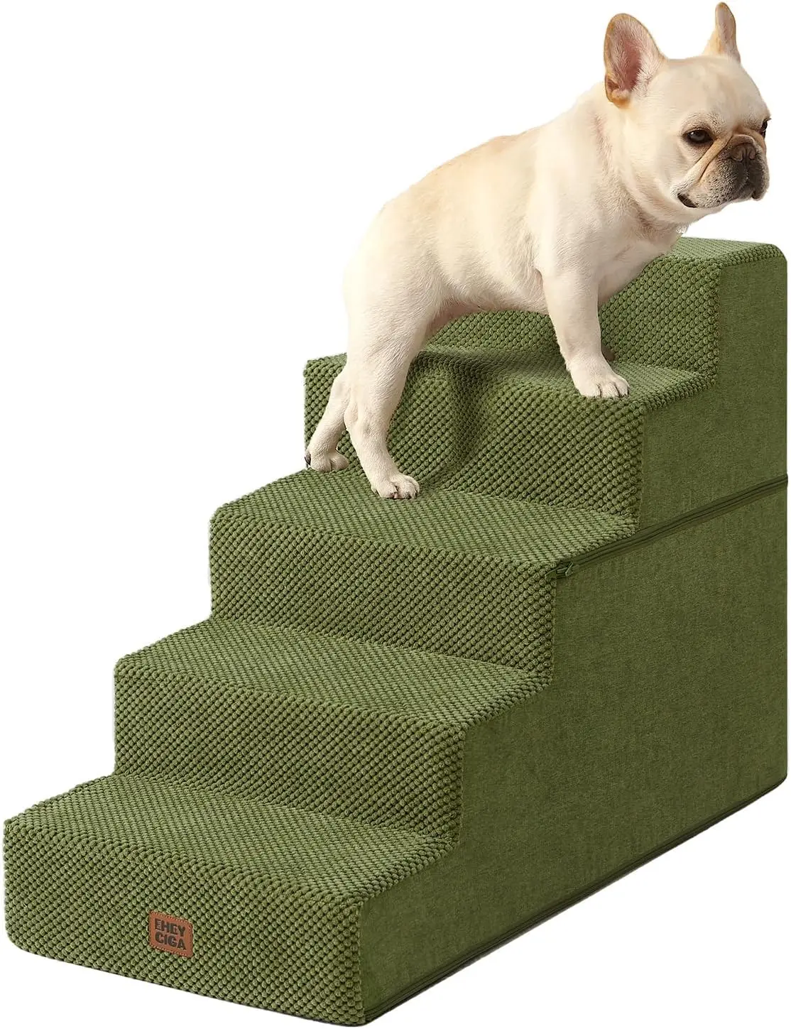 5-Step Dog Stairs for High Bed 22.5" H, Pet Steps for Small Dogs & Cats, Non-Slip Indoor Ramp, Olive Green
5-Step Dog Stairs for High Bed 22.5" H, Pet Steps for Small Dogs & Cats, Non-Slip Indoor Ramp, Olive Green