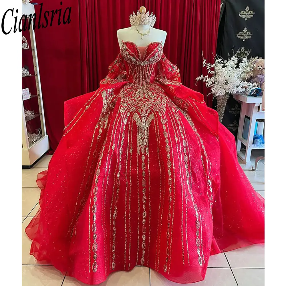 Красное платье Quinceanera с открытыми плечами и оборками, бальное платье с золотым бисером и блестками, сладкое 15-е годы, мексиканское индивидуальное платье
Красное платье Quinceanera с открытыми плечами и оборками, бальное платье с золотым бисером и блестками, сладкое 15-е годы, мексиканское индивидуальное платье