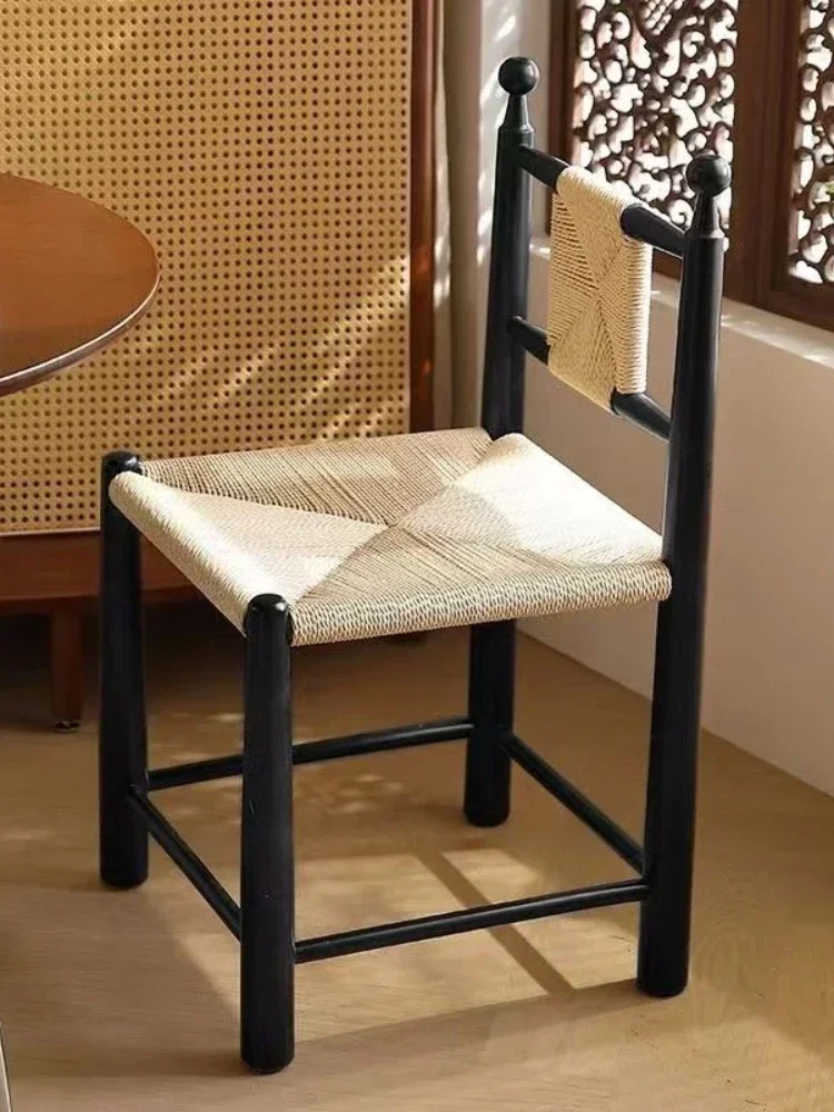 Vintage Solid Wood Rattan Backrest Chair Household Rattan Chair Simple Leisure Dining Chairs Living Room Vestibule Shoe Ottoman
Vintage Solid Wood Rattan Backrest Chair Household Rattan Chair Simple Leisure Dining Chairs Living Room Vestibule Shoe Ottoman