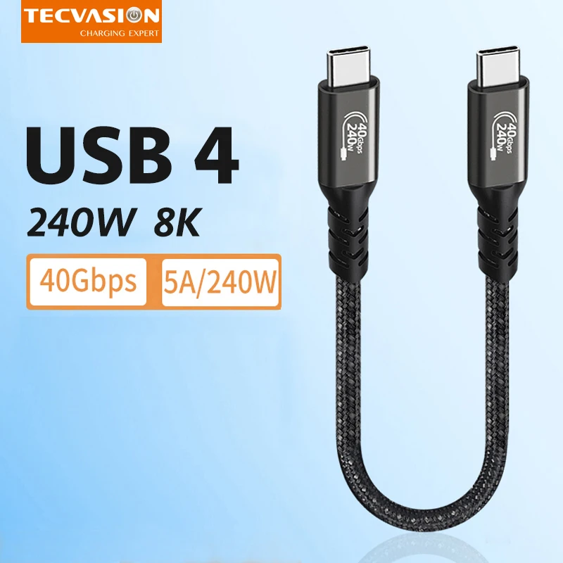 Кабель USB4 40 Гбит/с 240 Вт для Macbook Pro Thunderbolt 4/3 Тип C Кабель для быстрой зарядки USB C-C Передача данных M.2 SSD Кабель 8K
Кабель USB4 40 Гбит/с 240 Вт для Macbook Pro Thunderbolt 4/3 Тип C Кабель для быстрой зарядки USB C-C Передача данных M.2 SSD Кабель 8K