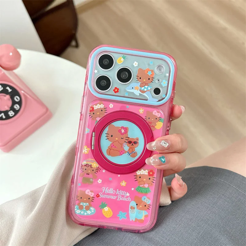 Kawaii Pink Hello Kitty Summer Beach Phone Case For iPhone 15 16 17 Promax Cute Cartoon Ring Stand Cover For MagSafe Girls Gift
Kawaii Pink Hello Kitty Summer Beach Phone Case For iPhone 15 16 17 Promax Cute Cartoon Ring Stand Cover For MagSafe Girls Gift