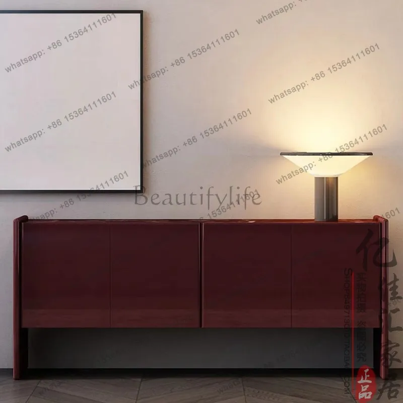 Creative TV entrance thickened cabinet, paint bright decoration living room burgundy rounded corner cabinet
Creative TV entrance thickened cabinet, paint bright decoration living room burgundy rounded corner cabinet