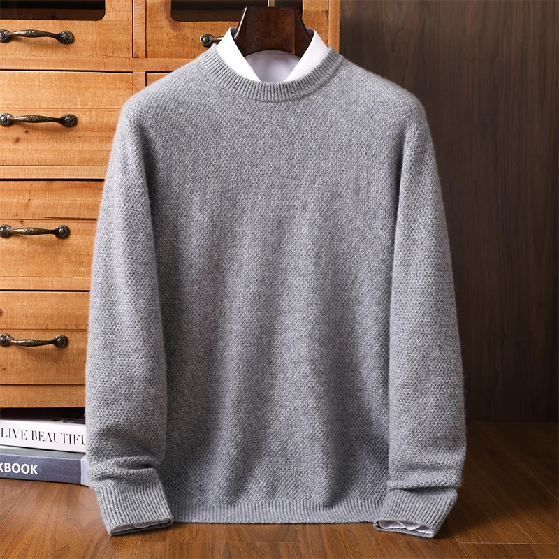 Autumn Winter Classic 100% Cashmere Sweater Men's Sweater Seven-Needle Honeycomb Knitted Bottoming Shirt Round Neck Pullover
Autumn Winter Classic 100% Cashmere Sweater Men's Sweater Seven-Needle Honeycomb Knitted Bottoming Shirt Round Neck Pullover