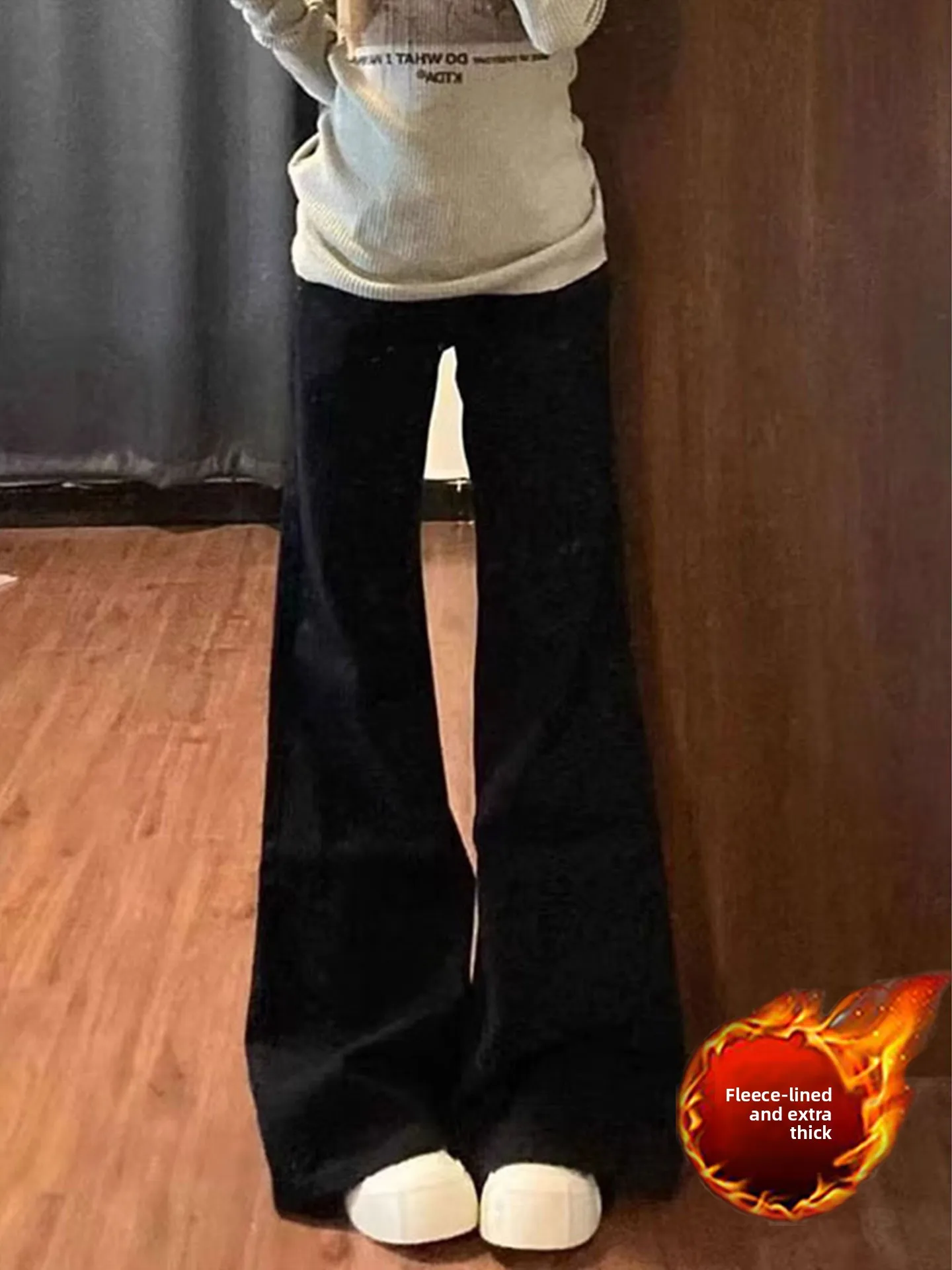 High Waist Fce Lined Thiened Bla Flared Jeans Women's Slimming Long Pants Casual Sle High-waisted Bell Bot Denim
High Waist Fce Lined Thiened Bla Flared Jeans Women's Slimming Long Pants Casual Sle High-waisted Bell Bot Denim