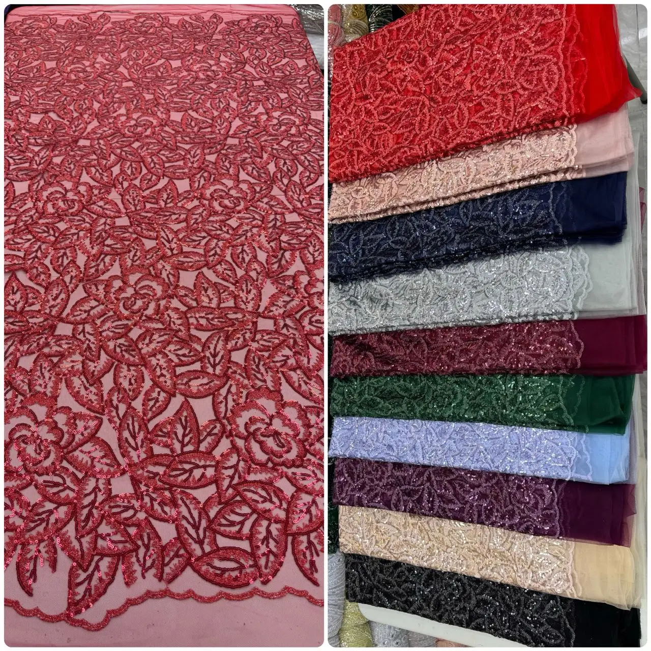 2026 Africa Nigerian High-Quality Sequins Cotton Embroidery Lace Fabric Tulle for Wedding Party Dress Chiffon 5YardsJL382
2026 Africa Nigerian High-Quality Sequins Cotton Embroidery Lace Fabric Tulle for Wedding Party Dress Chiffon 5YardsJL382