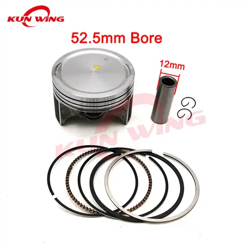 52.5mm Bore Piston Ring Kit for Suzuki Address UU125T UU125i UU125 2020 Address 125 12111-10K00-0F0 Scooter Engine Parts