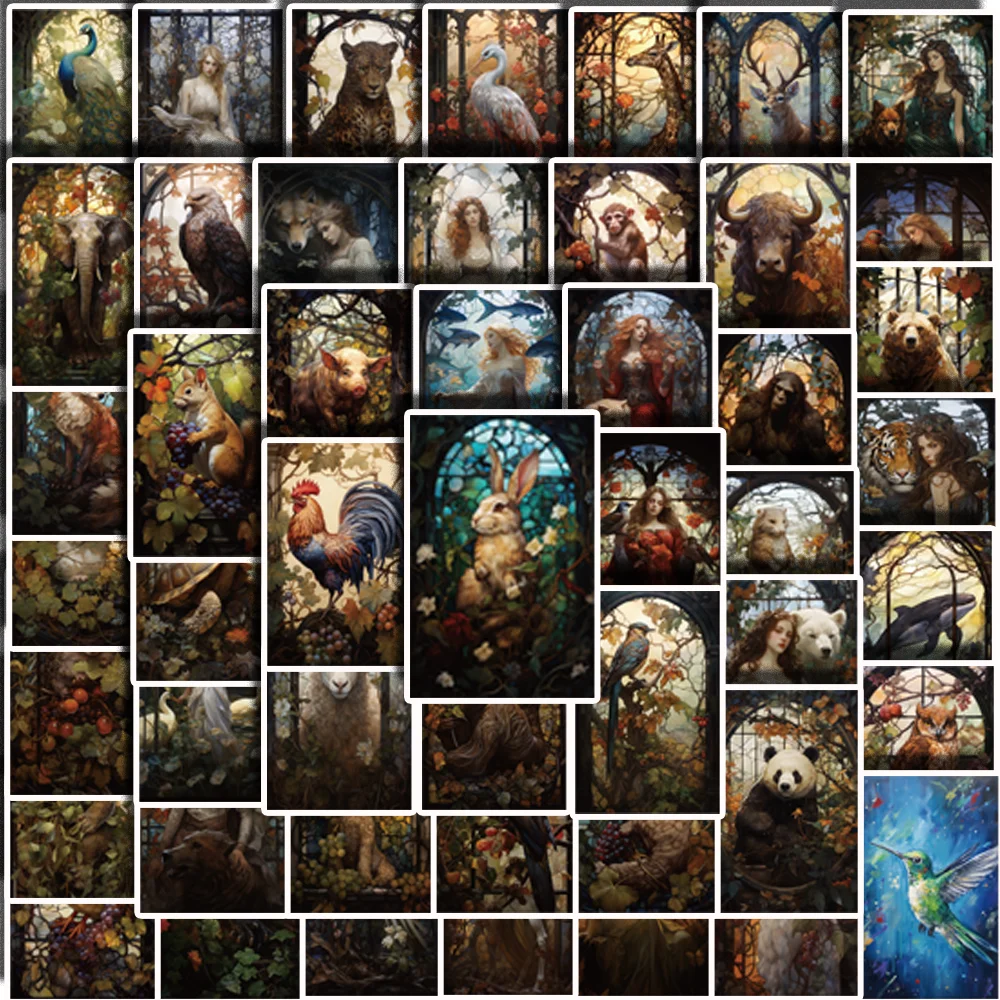 50PCS Glazing Window Animal Character sticker Trendy Art Aesthetic for Scrapbooking Suitecase Skateboard Waterproof Decals
50PCS Glazing Window Animal Character sticker Trendy Art Aesthetic for Scrapbooking Suitecase Skateboard Waterproof Decals